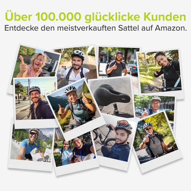 Thumbnail 1 de VELMIA Fahrradsattel 22,8 cm Memory Foam