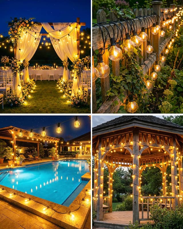 Detalle de btfarm Outdoor Festoon Lights 36 m