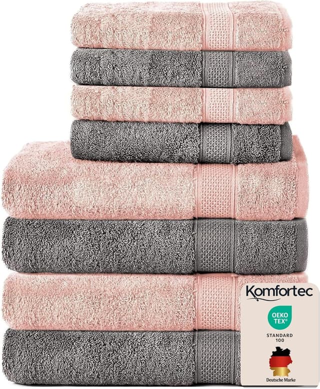 Komfortec Serviettes 8 pièces en coton