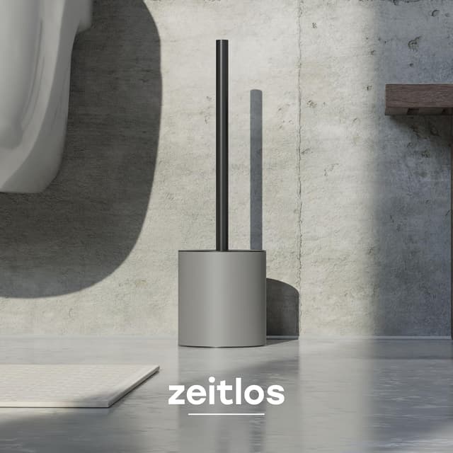 Thumbnail 1 de SAVEGA Klobürste aus Silikon & Edelstahl (grau) – antibakterielle WC-Bürste mit Spritzschutz und Halter