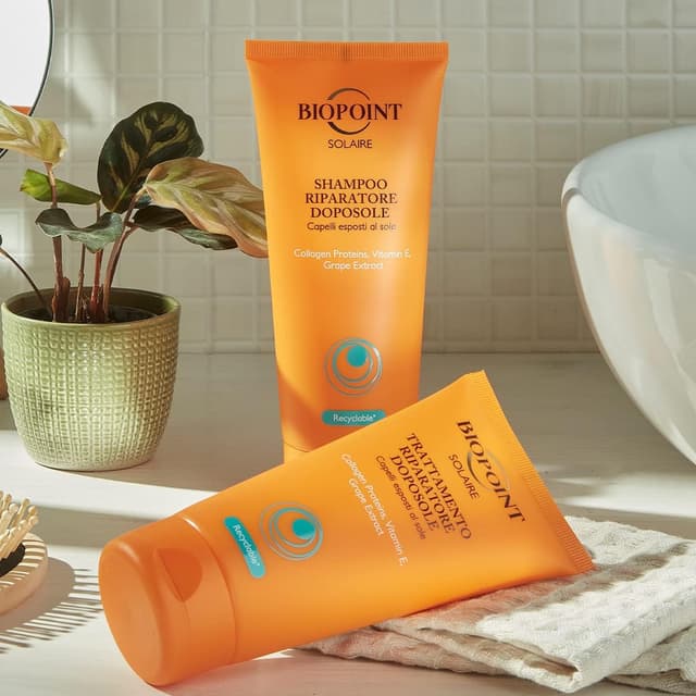 Detalle 2 de Biopoint Solaire Trattamento Riparatore Doposole per Capelli con Vitamina E, 150 ml