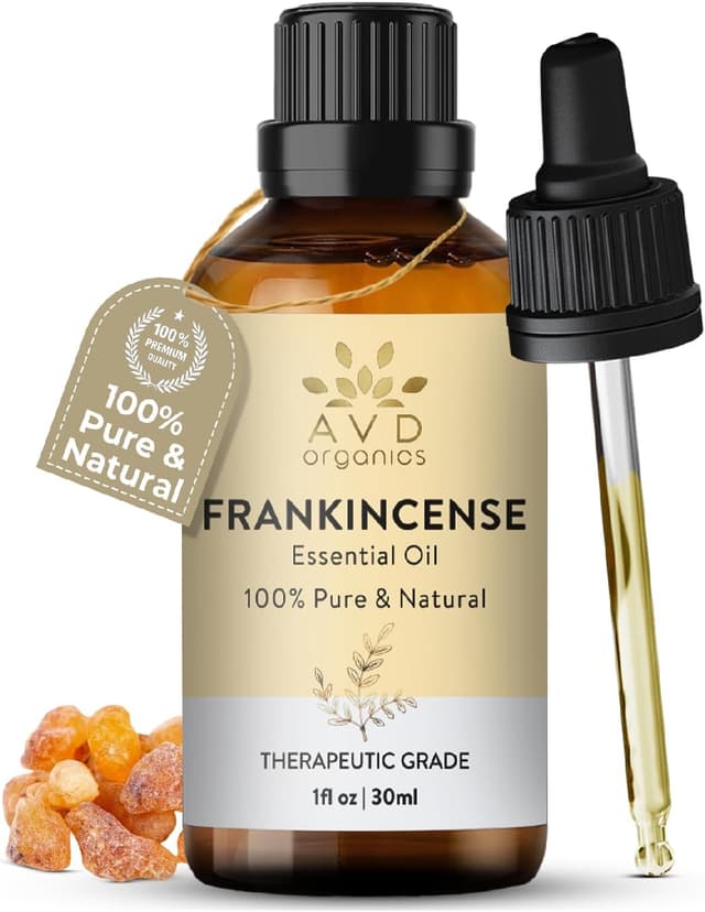 Detalle de AVD ORGANICS Weihrauchöl haut (1 Fl. Oz) – 100% rein & natürlich für Massage, Diffusor und Raumduft