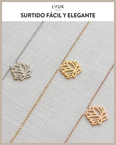 Thumbnail 4 de LUUK LIFESTYLE collar loto acero 50 cm