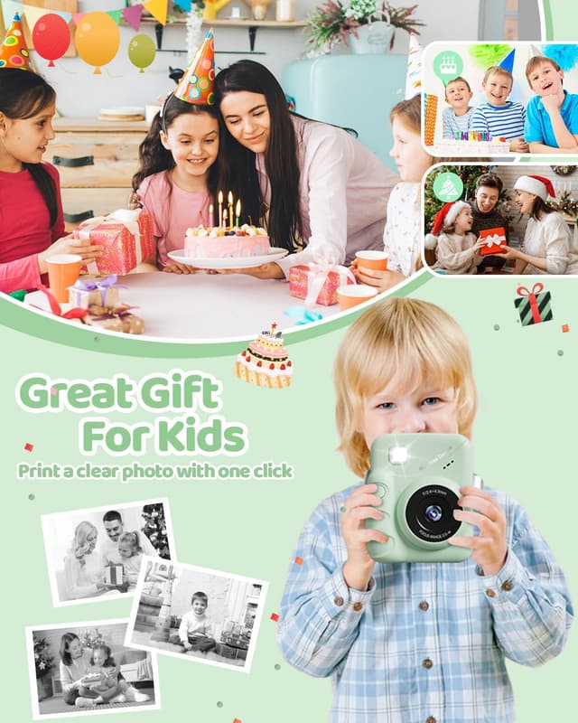 Thumbnail 4 de TIATUA Kinderkamera Sofortbildkamera 48MP