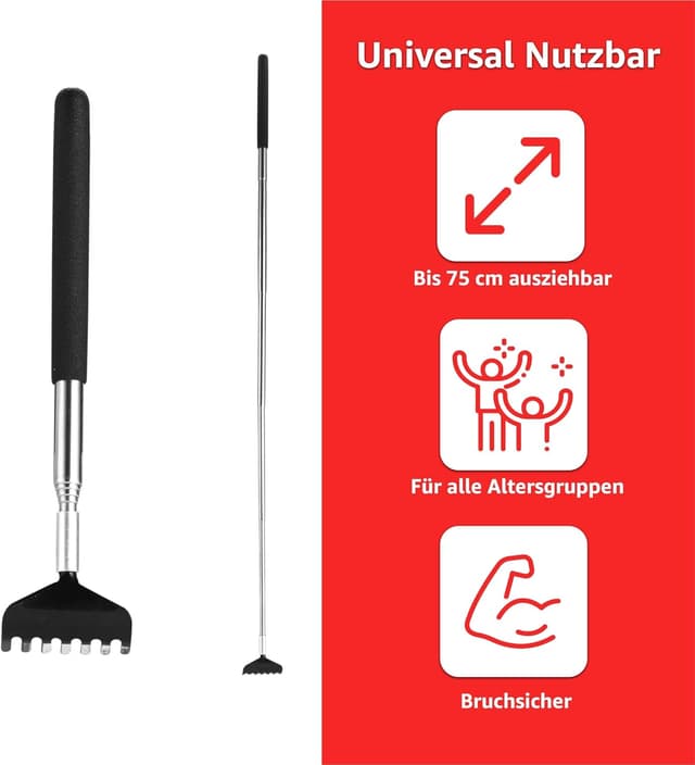 Thumbnail 1 de Gratte-dos télescopique 4 pièces 👐