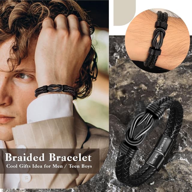 Thumbnail 5 de BTYSUN Leather Infinity Cuff 1 Bracelet