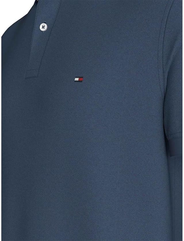 Detalle de Tommy Hilfiger Herren Poloshirt Kurzarm 1985 Regular Fit (1985) aus Bio-Baumwolle