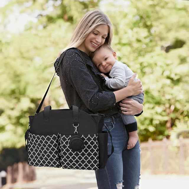 Detalle de comeder Nappy Changing Bags Multifunctional Baby Changing Tote with Waterproof Storage and Pacifier Case