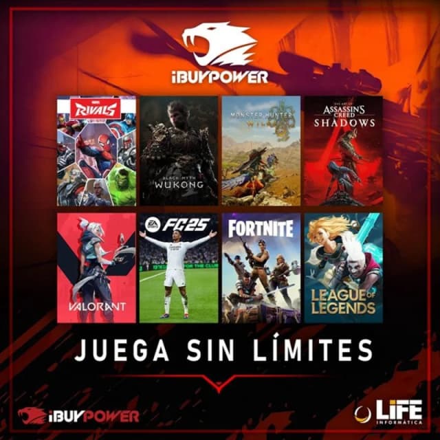 Detalle de IBUYPOWER Fighter Vex Plus con AMD Ryzen 5 8400F, 32GB RAM, 1TB SSD y GeForce RTX 5060 Ti