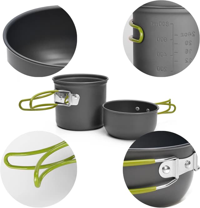 Thumbnail 2 de Odoland Camping Cookware Kit for 1–2 People ⌀