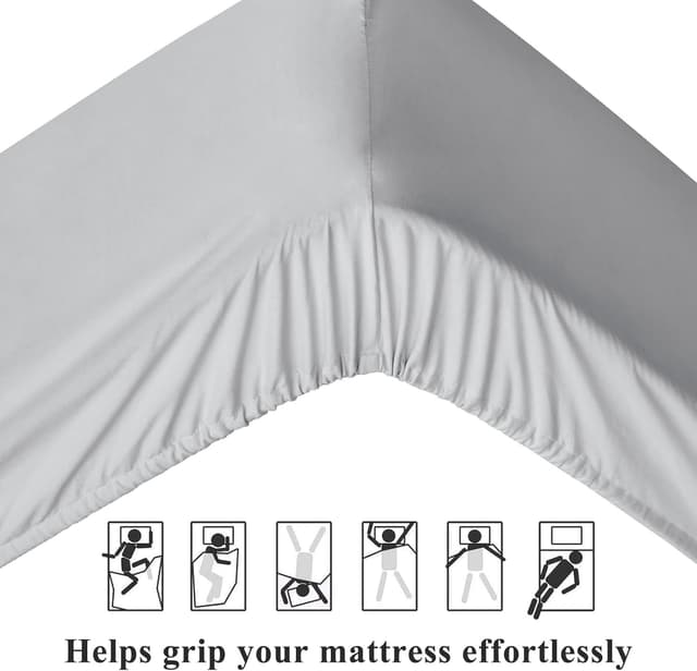 Thumbnail 5 de Aisbo King Size Fitted Sheet 150x200cm