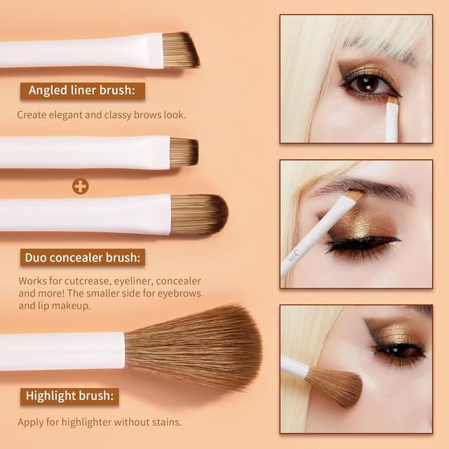 Detalle 1 de Jessup kit pinceaux yeux vegan 10 pièces