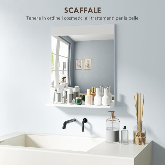 Thumbnail 3 de HOMCOM Miroir de Salle de Bain 50x12x60 cm Mural