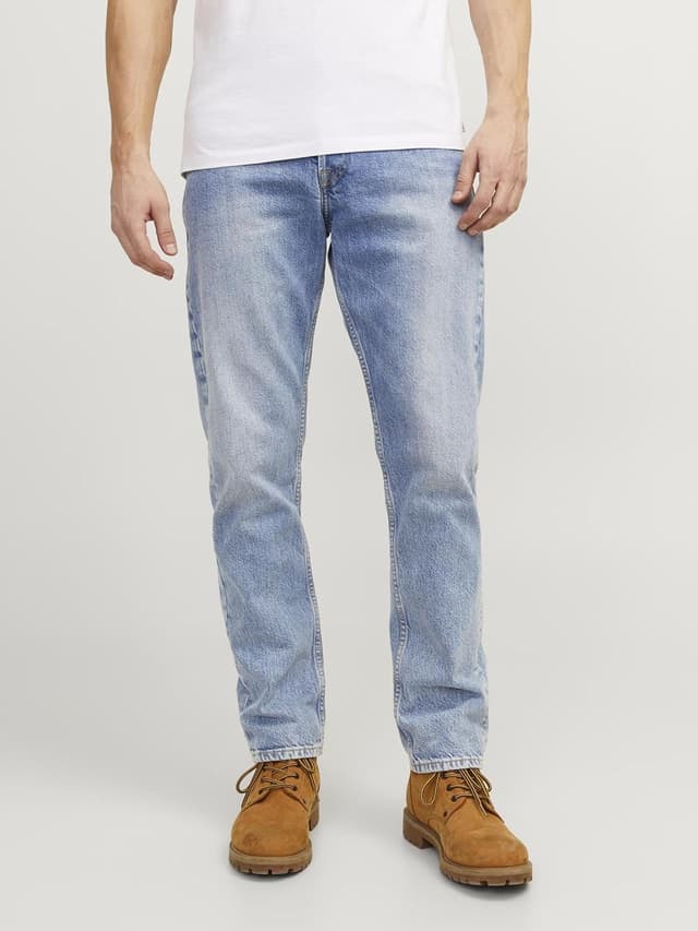 Detalle de Jack & Jones Herren Relaxed Fit Jeans JJICHRIS JJORIGINAL SBD 920 NOOS in Blue Denim (Knöchellänge)