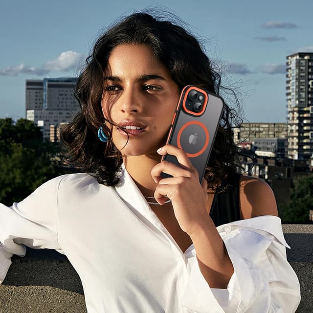 Thumbnail 6 de Telaso Magnetische Hülle für iPhone 15 Plus (6,7") mit MagSafe-Kompatibilität – orange