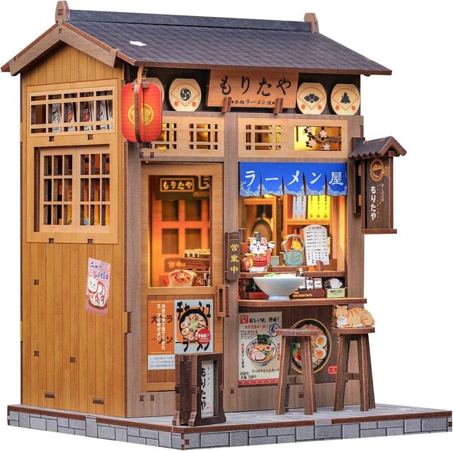 Detalle de Cutefun Book Nook Japan – kit DIY con luci LED touch per decorare librerie in miniatura