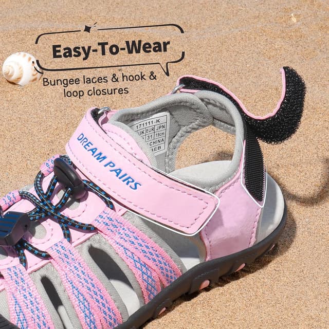 Detalle de Dream Pairs Kids sandales de sport pour enfants légères, respirantes et imperméables