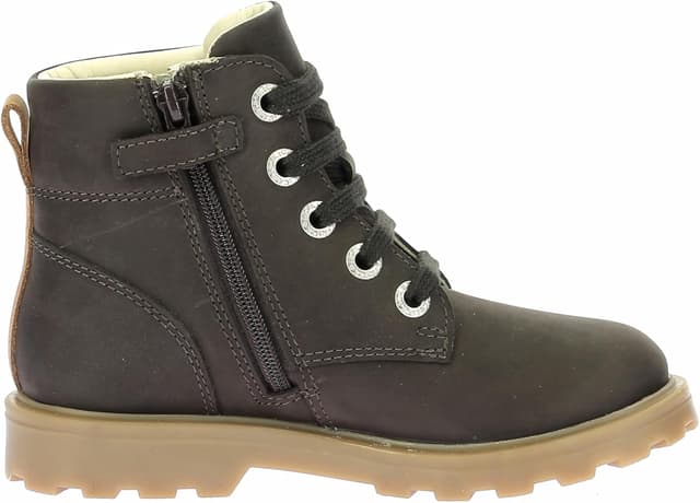 Detalle de Kickers Mixte Enfant Bluck Bottine en cuir, lacets et zip