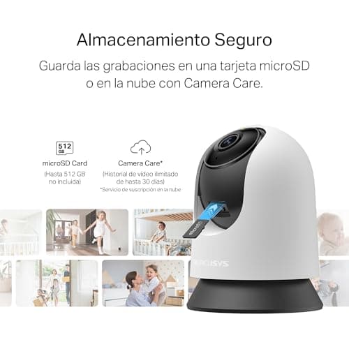 Thumbnail 6 de MERCUSYS MC210 2K (3MP) Cámara Wi‑Fi interior con visión nocturna, audio bidireccional y rotación 360°