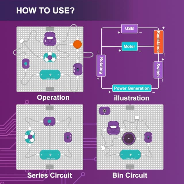 Thumbnail 6 de Kit di costruzione elettronica RHD da 3 anni: 150 esperimenti e 53 componenti STEM