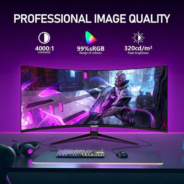 Thumbnail 5 de Gawfolk 34 Inch Ultrawide Curved Monitor 144Hz