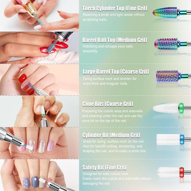 Detalle de Nagelfräser Bits Set 13-teilig für Nägel