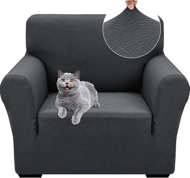 Detalle de Ystyle Copridivano 1 posto con braccioli elasticizzato antigraffio grigio