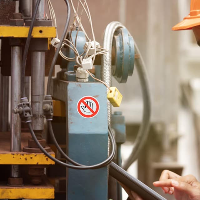 Detalle de Ciieeo "Do Not Touch" Stickers 10-Pack (0.98 inch) self-adhesive warning labels for machinery safety