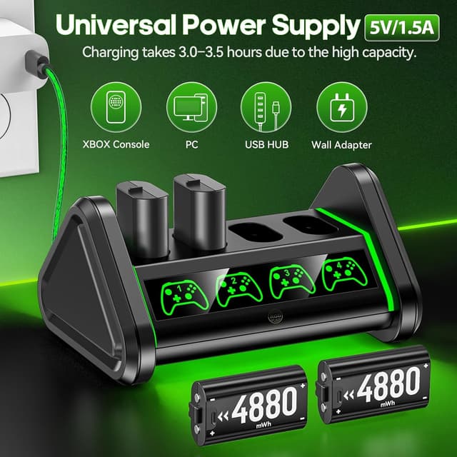 Thumbnail 4 de OIVO 4880mWh Xbox controller battery pack with charger