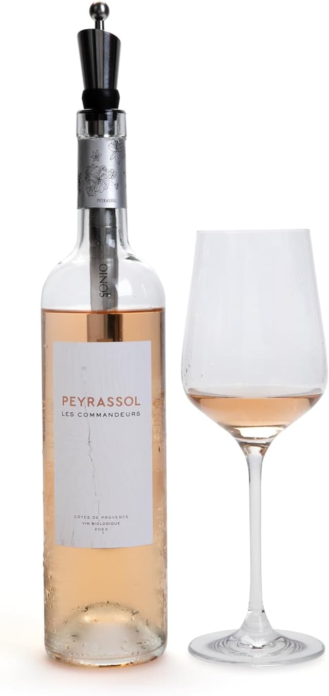 Detalle 2 de OINOS Wine Chiller Stick (3-in-1 Cooler, Aerator & Stopper) for Wine Lovers