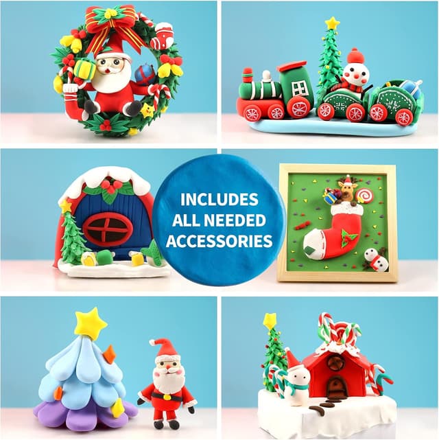 Detalle 2 de QMAY Air Dry Clay 24-colour modelling set 🎨