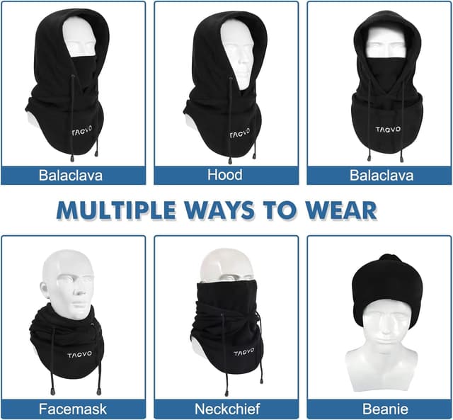 Thumbnail 5 de TAGVO Winter Thermal Fleece Balaclava 1pc