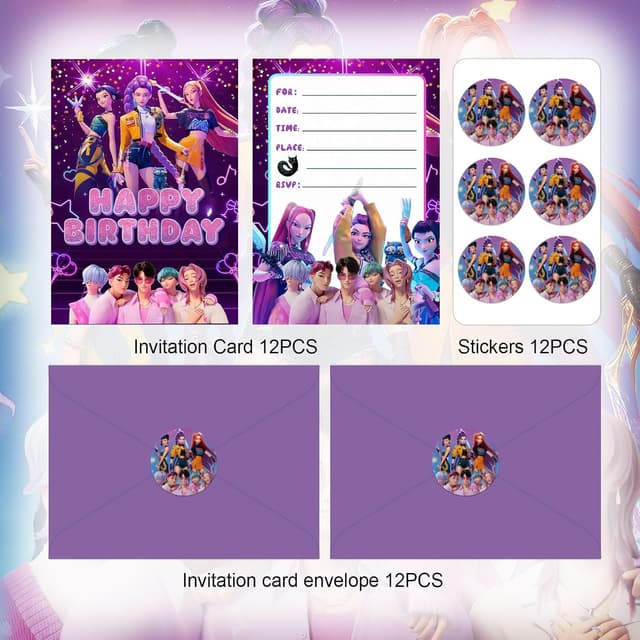 Thumbnail 1 de AFORENTIER Demon Party Invites 12pcs