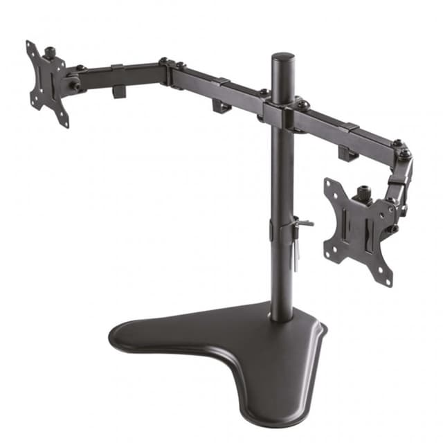 Detalle de NewStar soporte doble para monitor FPMA-D550DDBLACK VESA 100x100 (10”-32”, máx. 8 kg) en negro