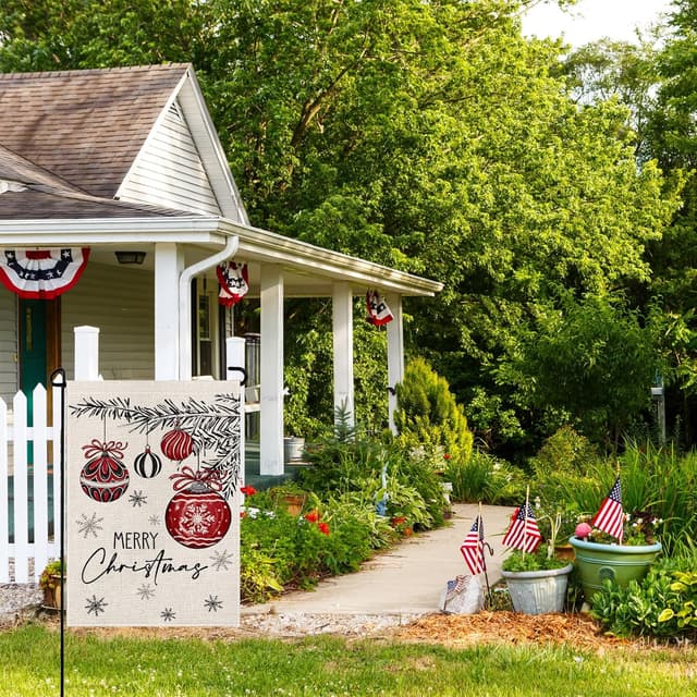 Thumbnail 4 de wyooxoo Christmas Garden Flag 12x18 in outdoor flag 🎏