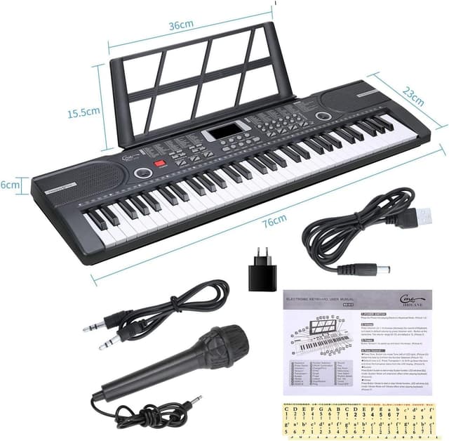 Thumbnail 6 de Hricane Piano électronique 61 touches pour enfants