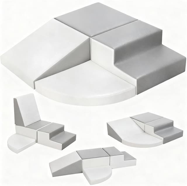 Detalle 2 de Sumbababy Soft Climbing Blocks for Toddlers (Waterproof PU Leather) — 4-Piece Indoor & Outdoor Play Set