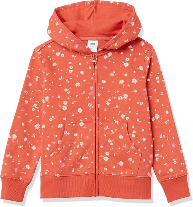 Detalle de Amazon Essentials Mädchen Fleece-Kapuzenpullover mit Reißverschluss