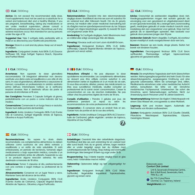 Thumbnail 5 de CLA Ácido Linoleico Conjugado 3000mg 🌿 Suplemento Keto de Aceite de Cártamo