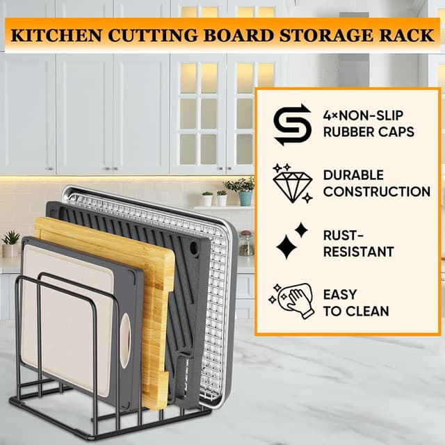 Thumbnail 2 de SAGLAU 5-Slot Cutting Board Organizer 🍽