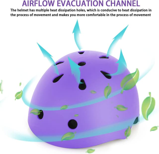 Detalle de ValueTalks Kids Bike Helmet & Pads Set (7pc) – Adjustable skate helmet and knee, elbow & wrist pads for ages 3–9