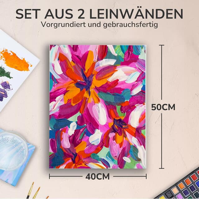 Detalle 2 de Zenacolor Leinwand 30x30 zum Bemalen 🎨