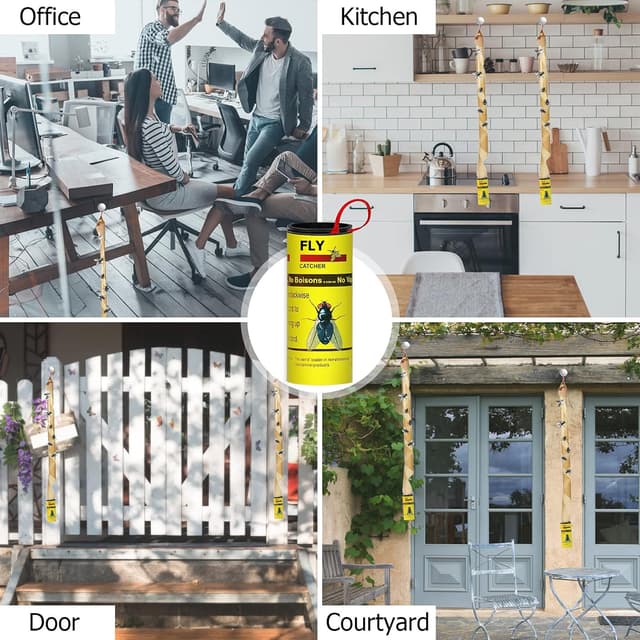 Detalle 2 de Haimist Fly paper 32 pack for indoor use