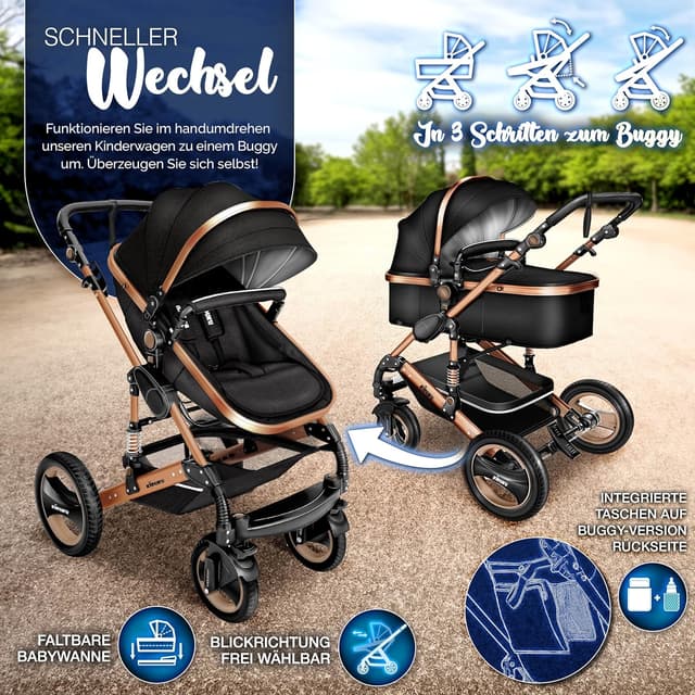 Thumbnail 4 de KIDUKU® 3 in 1 Kinderwagen XXL 22 kg