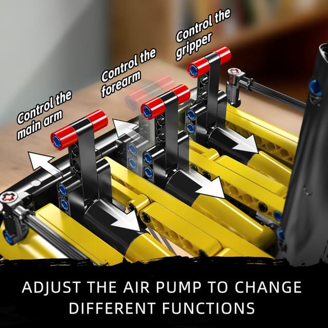 Detalle 2 de Mould King 17077 Technik Pelle chenillée avec pince hydraulique en bois (version statique)