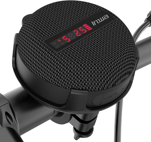 Detalle de Inwa tragbarer Bluetooth-Fahrradlautsprecher mit Display, IPX7 und Freisprechfunktion