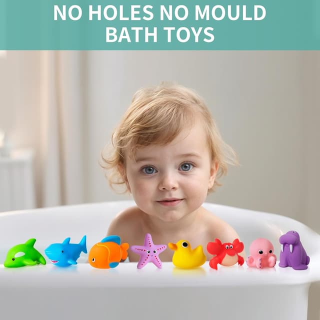 Thumbnail 6 de No Hole No Mould Baby Bath Toys 9pcs for Toddlers