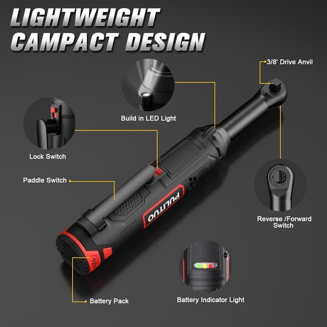Detalle 2 de PULITUO Elektrische Ratsche mit 40 Ft-lbs