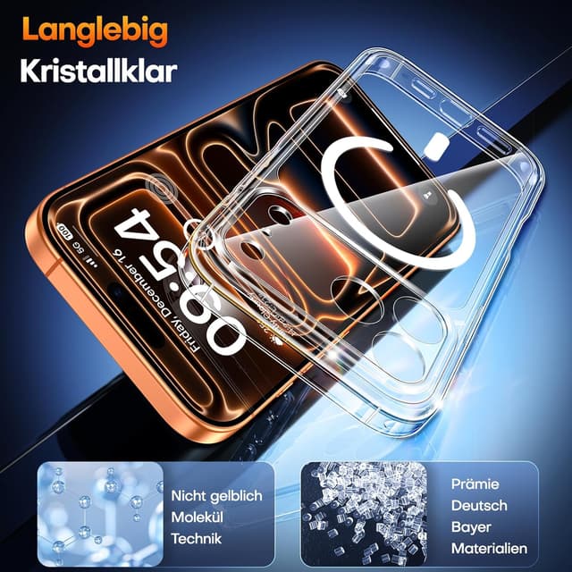 Thumbnail 3 de TAURI iPhone 17 Pro Hülle 6,3" Panzer Schutz Glasfolie