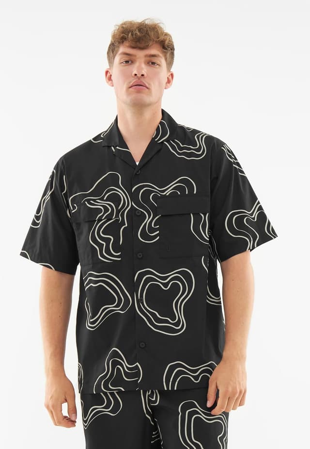 Detalle de Johnny Urban Spencer : chemise oversize imprimée à manches courtes en 100% coton
